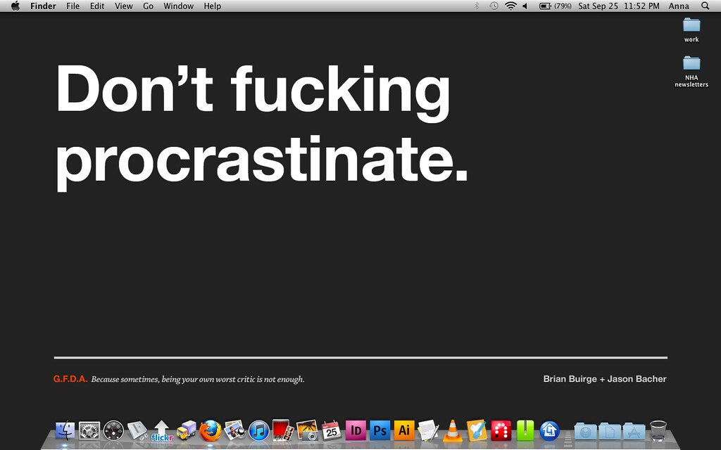 Don't procrastinate wallpaper by GFDA